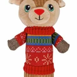 Petco Holiday Tails Deer Stick Dog Toy, 9-in
