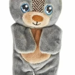 Petco Holiday Tails Bear Soft Plush Squeaky Flattie Dog Toy, 6-in