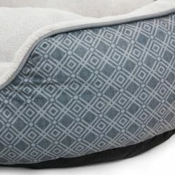 Petco Anti-Slip Round Plush Dog Bed, Washable, 46 X 38-in, Cream/Navy -PETCO Discount Store paws up 46 x 38 pet bed c071e8b9 6401 46e3 a0ca bb4fe13cbf37