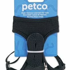 Petco Mesh Cat Harness And Leash Set, Adjustable For Cat Walking, 4-ft, Black -PETCO Discount Store petco black mesh cat harness lead set 67a472e7 49a1 4920 87ac b6507c4071b3