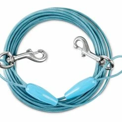 Petco Free-To-Flex Dog Tie Out Cable, 20-ft, Small, Blue -PETCO Discount Store petco blue small free to flex dog tie out 20 l 1c19161a 961c 4179 abb1 b53646edac57