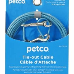 Petco Free-To-Flex Dog Tie Out Cable, 20-ft, Small, Blue -PETCO Discount Store petco blue small free to flex dog tie out 20 l aaf4e8ee cde5 48bb b99d fce0d7324fd4