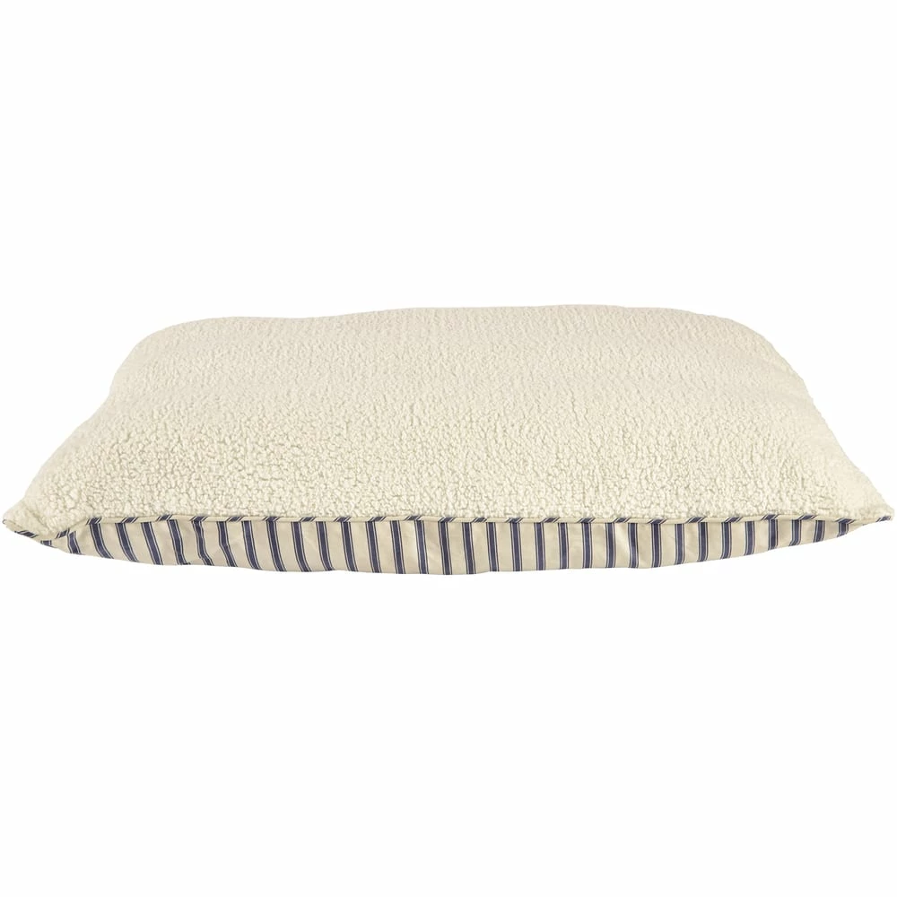 Petco Blue Striped Lounger Dog Pillow And Bed, Washable, 40-in X 30-in, Beige/Blue 3 Petco Blue Striped Lounger Dog Pillow And Bed, Washable, 40-in X 30-in, Beige/Blue