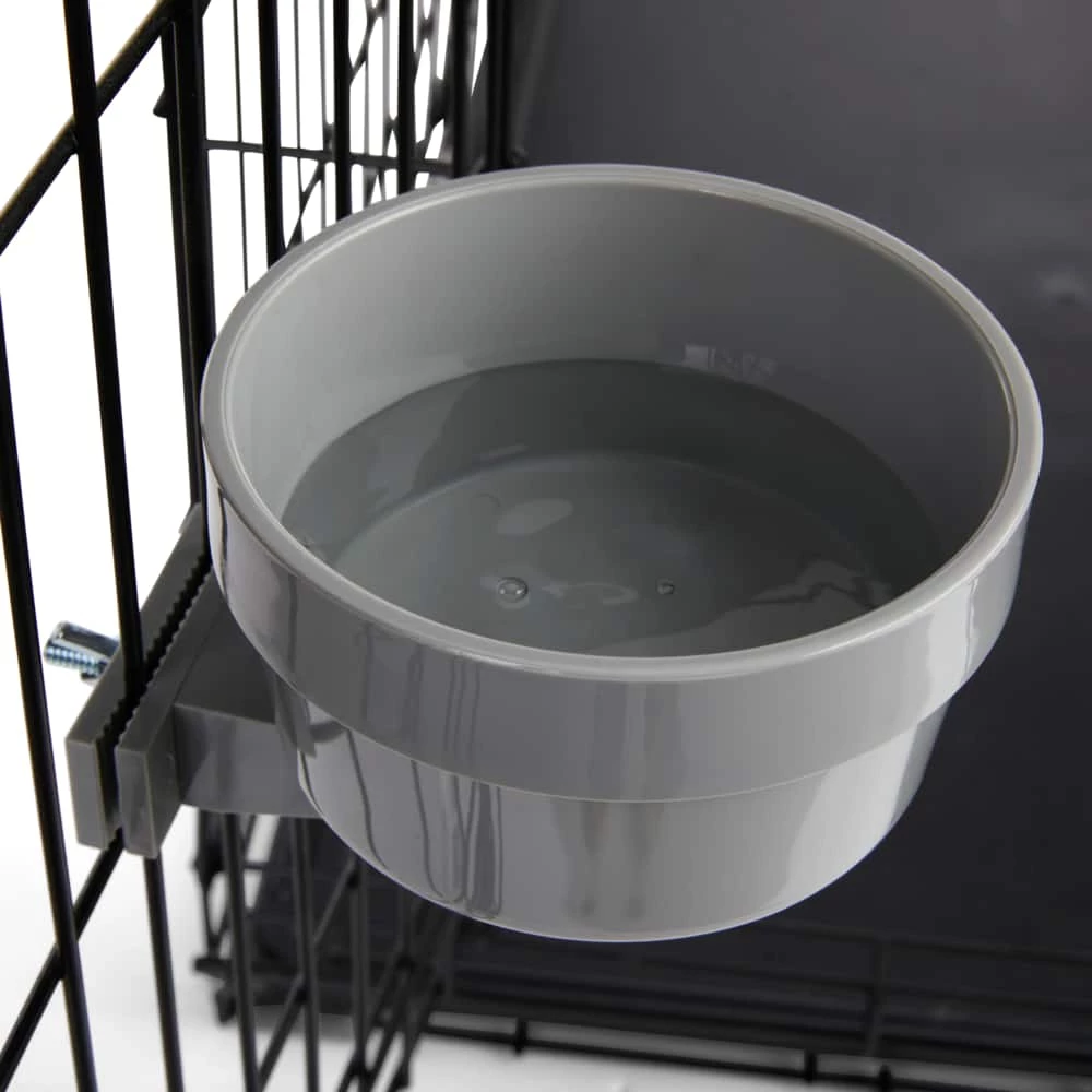 Petco Classic Dog Crock For Crates, Tool-Free Assembly, Grey 4 Petco Classic Dog Crock For Crates, Tool-Free Assembly, Grey - Image 2