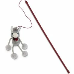 Petco Holiday Tails Merry Mule Soft Plush Teaser And Wand Cat Toy With Catnip