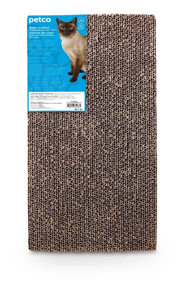 Petco Double Wide Cardboard Cat Scratcher Refills, 10-in X 18.5-in, 2-pk 3 Petco Double Wide Cardboard Cat Scratcher Refills, 10-in X 18.5-in, 2-pk