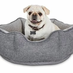 Petco Cozy Cottage Hexagon Nester Dog Bed, 22-in X 22-in, Grey