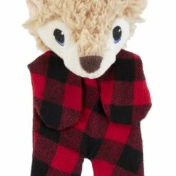 Petco Holiday Deer Soft Plush Squeaky Flattie Dog Toy, 6-in