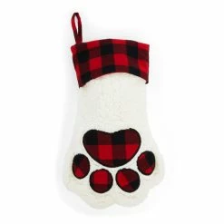 Petco Holiday Buffalo Check Paw Pet Stocking For Christmas Gifts