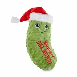 Petco Holiday Christmas Pickle Squeaky Dog Toy, Assorted Styles, 12-in