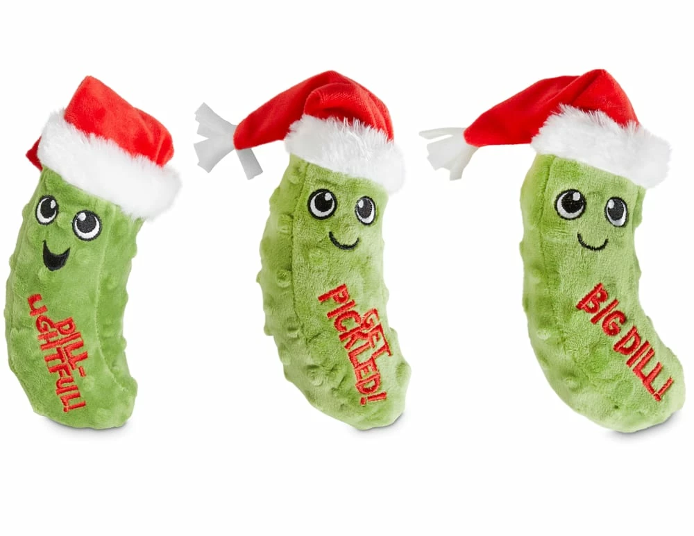 Petco Pickle Soft Plush Squaky Dog Toys, Assorted Styles, 6-in 7 Petco Pickle Soft Plush Squaky Dog Toys, Assorted Styles, 6-in - Image 5