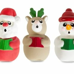 Petco Holiday Carolers Latex Squeaky Dog Toys, Assorted Styles, 6-in
