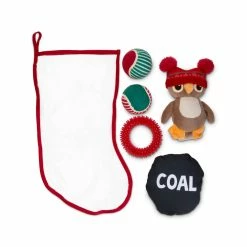 Petco Holiday Tails Naughty List Stocking Squeaky Doy Toys Gift Set, 5-pk