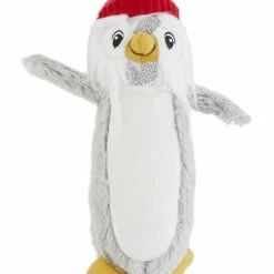 Petco Holiday Owl Stick Soft Plush Squeaky Dog Toy, 9-in