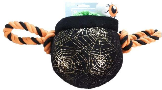 Petco Halloween Squeak Plush Rope Cauldron Dog Toy, 9-in 4 Petco Halloween Squeak Plush Rope Cauldron Dog Toy, 9-in - Image 2