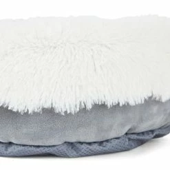Petco EveryYay Snooze Fest Calming Faux Fur Dog Bed, 18-in X 18-in, Grey/Cream -PETCO Discount Store petco lavender scented calming dog bed x small f8349256 7800 477c bff0 54039b19ef2b