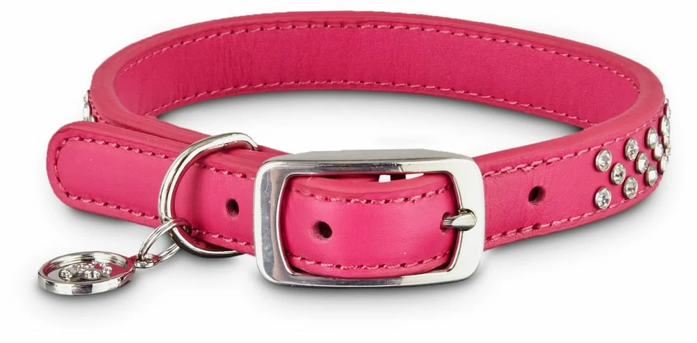 Petco Leather Bling Crystal Dog Collar, Adjustable, Assorted Sizes, Pink 3 Petco Leather Bling Crystal Dog Collar, Adjustable, Assorted Sizes, Pink