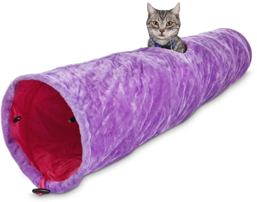 Petco Soft Plush Crinkle Cat Tunnel, 36-in X 10-in, Blue 10 Petco Soft Plush Crinkle Cat Tunnel, 36-in X 10-in, Blue - Image 8