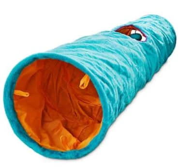 Petco Soft Plush Crinkle Cat Tunnel, 36-in X 10-in, Blue 3 Petco Soft Plush Crinkle Cat Tunnel, 36-in X 10-in, Blue