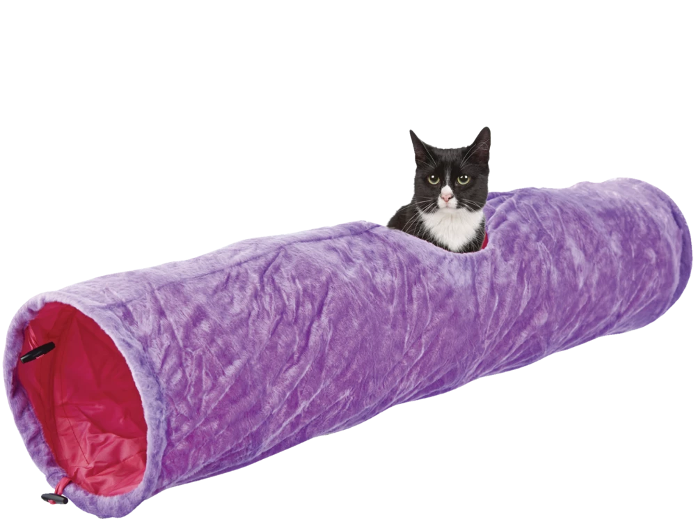 Petco Soft Plush Crinkle Cat Tunnel, 36-in X 10-in, Blue 7 Petco Soft Plush Crinkle Cat Tunnel, 36-in X 10-in, Blue - Image 5