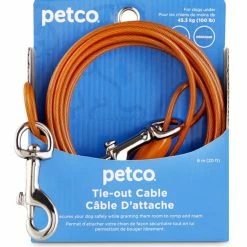 Petco Free-To-Flex Reflective Dog Tie Out Cable, 20-ft, Large, Orange -PETCO Discount Store petco reflective large free to flex dog tie out cable 20 l 4f585397 4f70 446a ad55 d04fbec97721