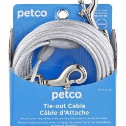 Petco Free-To-Flex Reflective Dog Tie Out Cable, 30-ft, Large, Silver -PETCO Discount Store petco reflective large free to flex dog tie out cable 30 l 3aa0f7fc 9aa9 4d63 a98f 38b918a0d37f