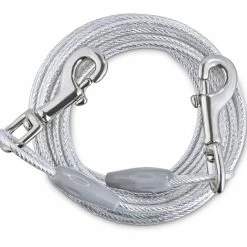 Petco Free-To-Flex Reflective Dog Tie Out Cable, 30-ft, Large, Silver