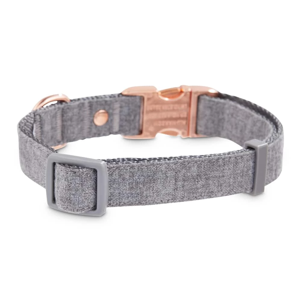 Petco Nylon Dog Collar, Adjustable, Assorted Sizes, Rose Gold/Grey 4 Petco Nylon Dog Collar, Adjustable, Assorted Sizes, Rose Gold/Grey - Image 2