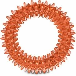 Petco Romp And Run Rubber Nubs Spiny Ring Dog Toy, Assorted Colours
