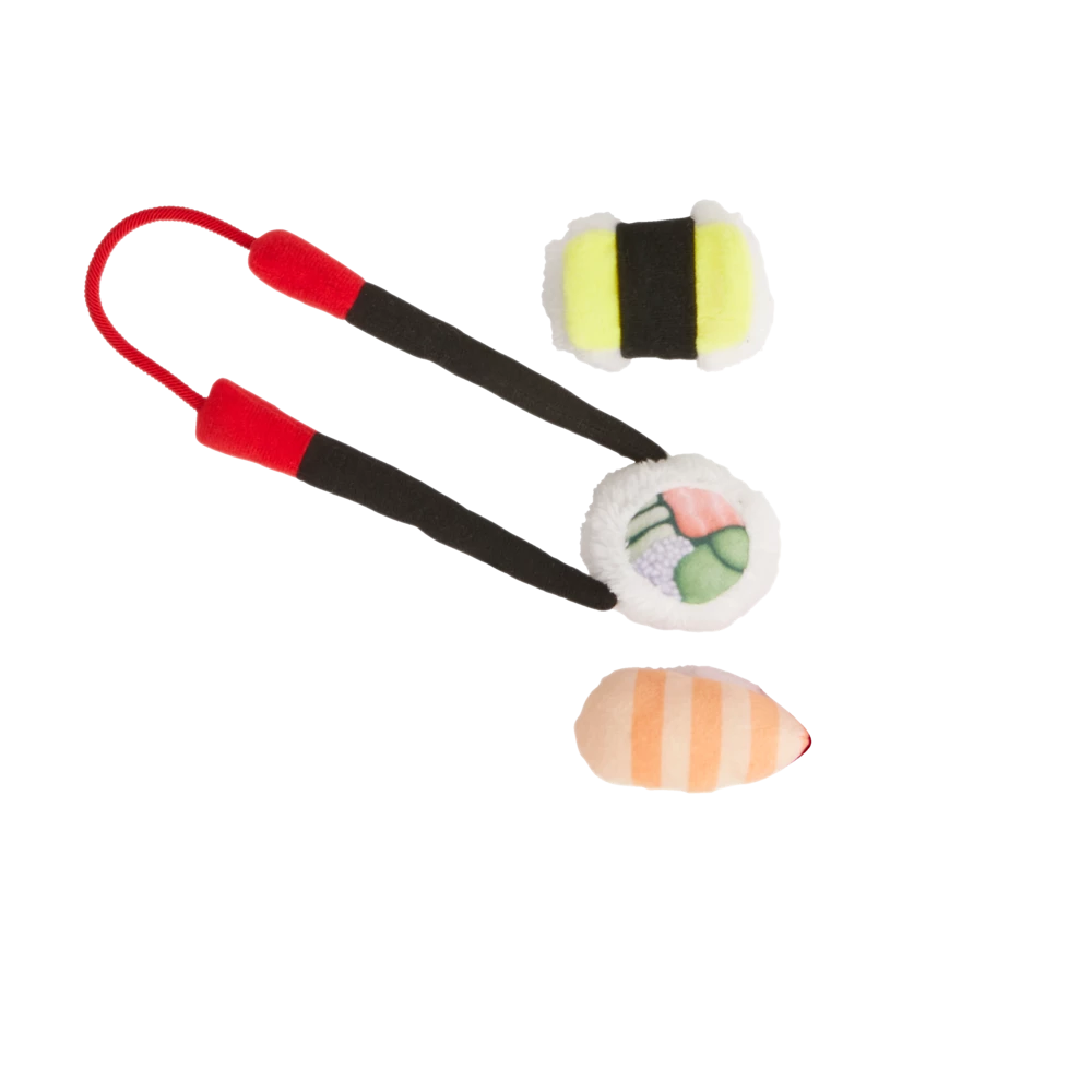 Petco Plush Sushi Bento Box Squeaker Cat Toy With Catnip, 3-pc 5 Petco Plush Sushi Bento Box Squeaker Cat Toy With Catnip, 3-pc - Image 3