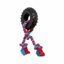 Petco Toss & Tug Tire Rope Dog Toy, Extra Small