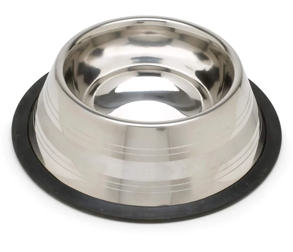 Petco Striped Stainless Steel Dog Bowl, Dishwasher Safe And Non-Slip, 3.75-Cup 3 Petco Striped Stainless Steel Dog Bowl, Dishwasher Safe And Non-Slip, 3.75-Cup