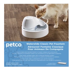 Petco Waterslide Classic Cat Water Fountain, Dishwasher Safe And BPA Free Includes 3 Filters, 50-oz -PETCO Discount Store petco waterslide cat water fountain 276eada2 507e 4b6e 8f74 9eef6f05736c