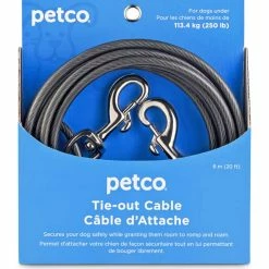 Petco Free-To-Flex Dog Tie Out Cable, 20-ft, 2X-Large, Black -PETCO Discount Store petco xx large free to flex dog tie out cable 20 l c73da54e a29d 4352 9fdb e6112d47c9fe